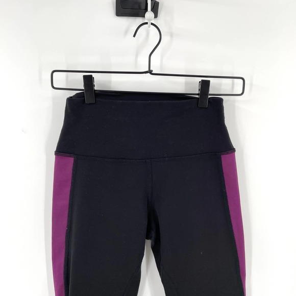 Alo Yoga Black Juneberry Pink High Rise Mesh Full Length Elevate Leggings Size S - Picture 5 of 10